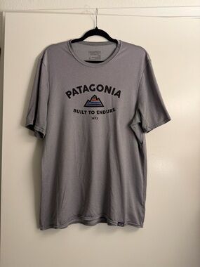 Patagonia Gray Men's 'Built to Endure' Logo Tee